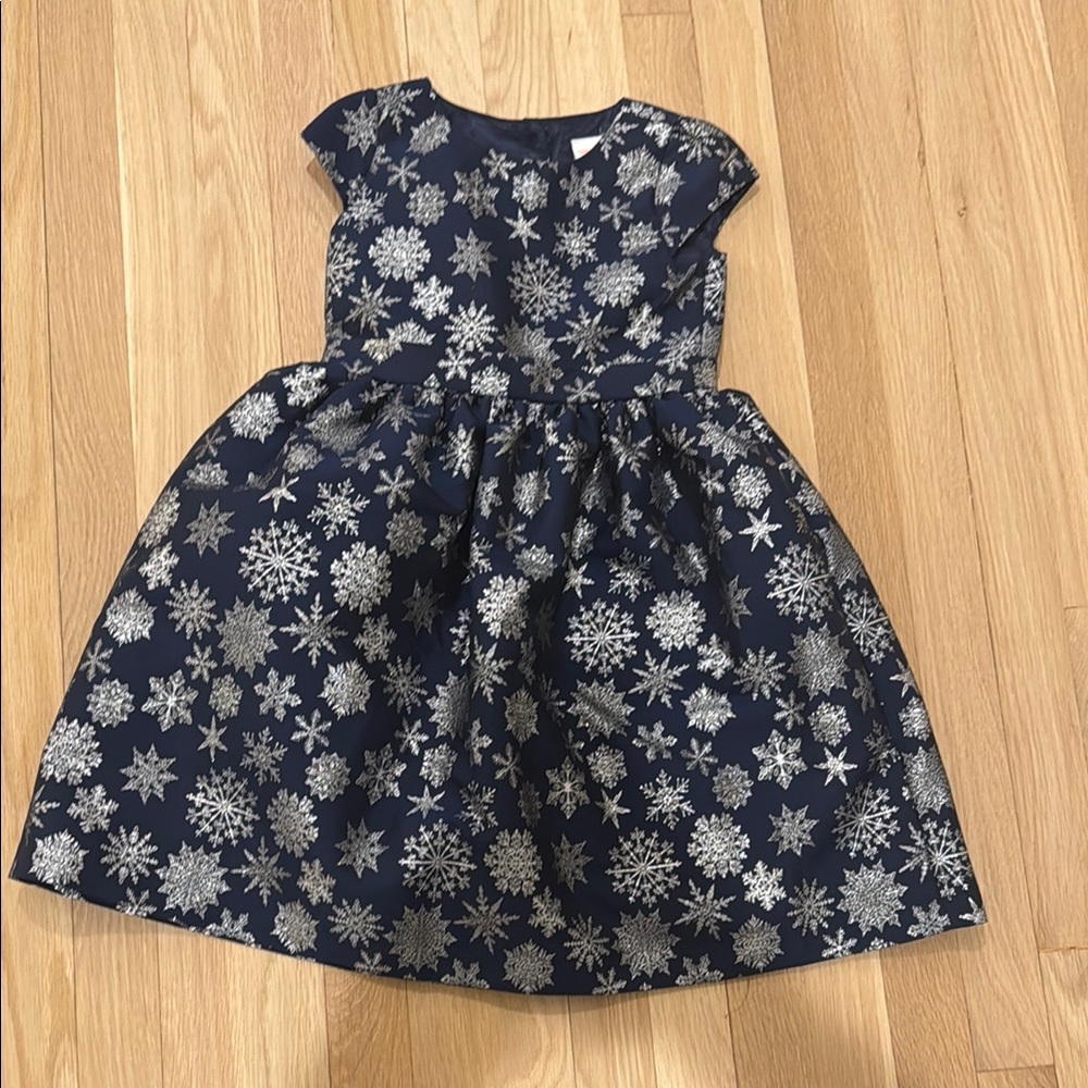 Gymboree Navy Blue Snowflake Girls Dress
